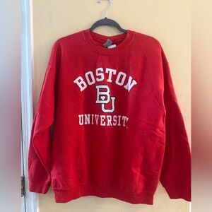 Gildan Red Boston University Crewneck Sweater